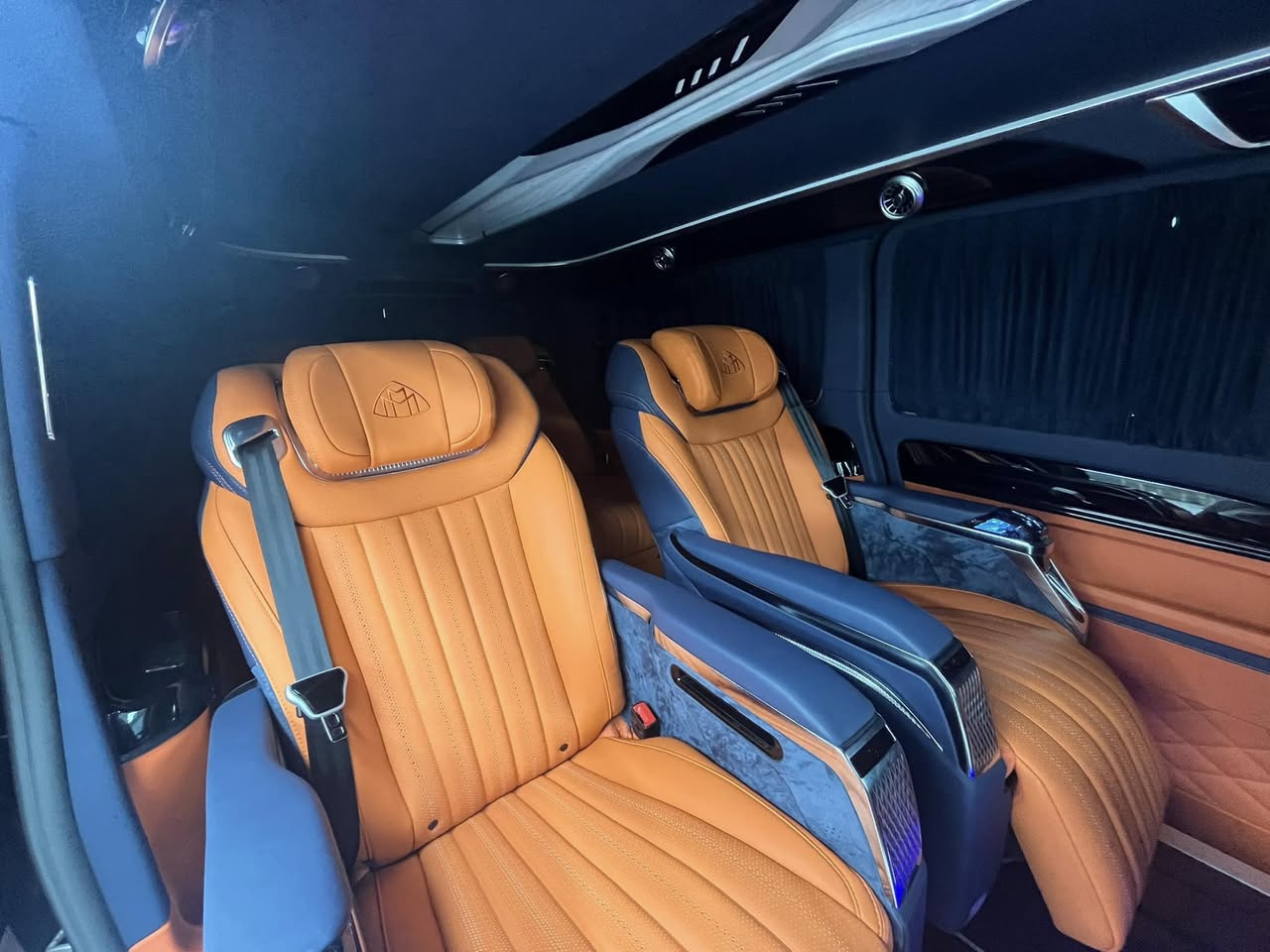 Mercedes-Maybach GLS interior with premium leather captain chairs